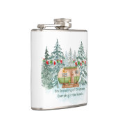 Ich träume von Weihnachts-Camping auf Flasche Flachmann (Rechts)