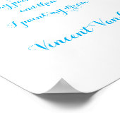 Ich träume Zitat von Vincent Van Gogh, Poster (Ecke)