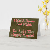 Ich träumte, wir waren Verheiratet Grußkarte Karte (Gelbe Blume)