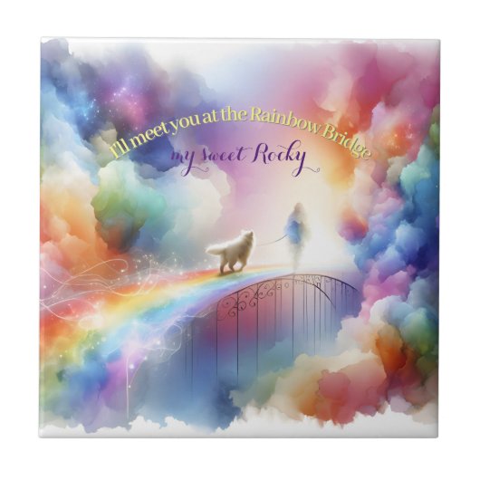 Ich treffe dich auf der Rainbow Bridge Fliese (Vorderseite)