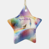 Ich treffe dich auf der Rainbow Bridge Keramik Ornament (Rechts)