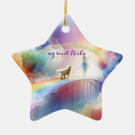 Ich treffe dich auf der Rainbow Bridge Keramik Ornament