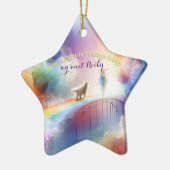 Ich treffe dich auf der Rainbow Bridge Keramik Ornament (Links)