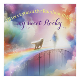 Ich treffe dich auf der Rainbow Bridge Künstlicher Leinwanddruck