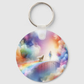Ich treffe dich auf der Rainbow Bridge Schlüsselanhänger (Rückseite)