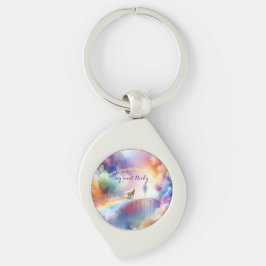 Ich treffe dich auf der Rainbow Bridge Schlüsselanhänger