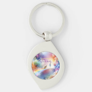 Ich treffe dich auf der Rainbow Bridge Schlüsselanhänger