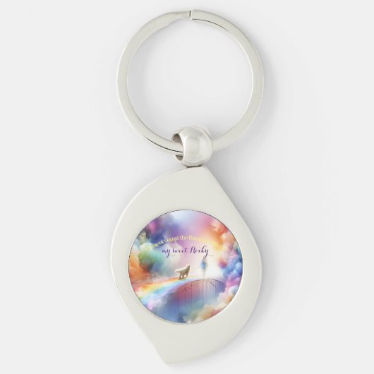 Ich treffe dich auf der Rainbow Bridge Schlüsselanhänger (Vorderseite)