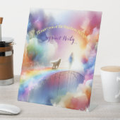 Ich treffe dich auf der Rainbow Bridge Sockelschild (In Situ)