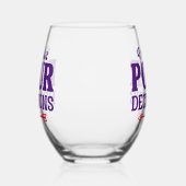 Ich treffe reine Entscheidungen Stemless Wine Glas (Links)