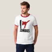 Ich trete Zombies T-Shirt (Vorne ganz)
