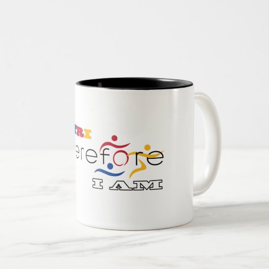 Ich Tri daher bin ich cool Triathlon Zweifarbige Tasse (VorderseiteRechts)