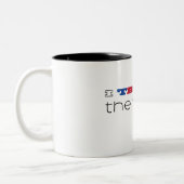 Ich Tri daher bin ich cool Triathlon Zweifarbige Tasse (Links)