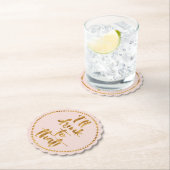Ich trinke das. | Rosa Party aus Gold und Rosa Untersetzer (Vor Ort)