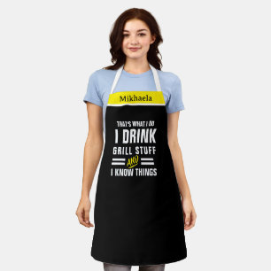 Ich trinke & grille Sachen Schürze - Lustiger Koch
