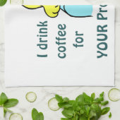 Ich trinke Kaffee Geschirrtuch (Gefaltet)