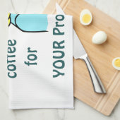 Ich trinke Kaffee Geschirrtuch (Viertel Falte)