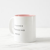 Ich trinke lieber Rosé Zweifarbige Tasse (Vorderseite Links)