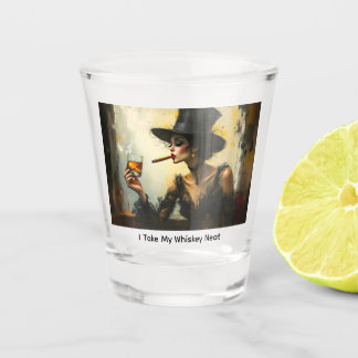 Ich trinke meinen Whiskey pur Schnapsglas
