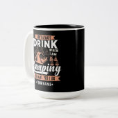 Ich trinke nicht immer, wenn ich Camping bin Zweifarbige Tasse (Vorderseite Links)