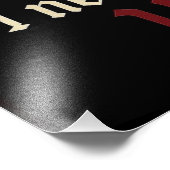 "Ich trinke nie.. Wein" Vampire Horror Spaß Fotodruck (Ecke)