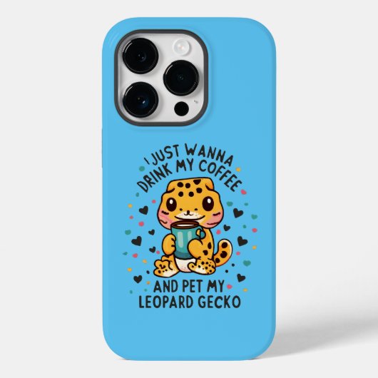 Ich trinke nur Kaffee und Haustiere meinen Leopard Case-Mate iPhone Hülle (Rückseite)