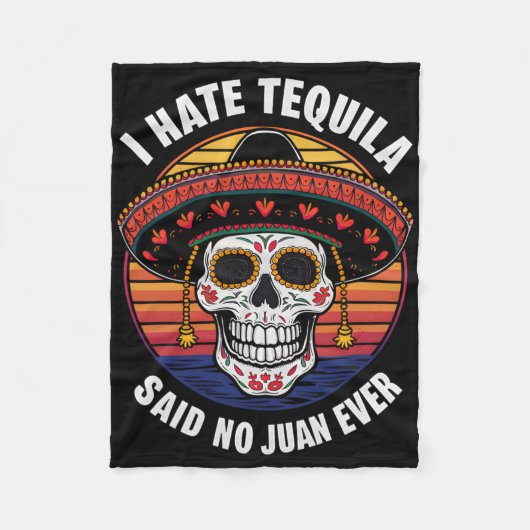 Ich trinke Tequila mexikanisch Cinco De Mayo Fleecedecke (Vorderseite)