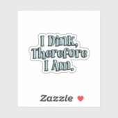 Ich trinke, theredore I Bin Blue Pickleball Aufkleber (Blatt)