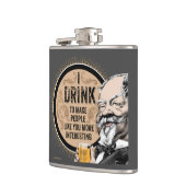 Ich trinke (um dich interessanter zu machen) flachmann (Links)