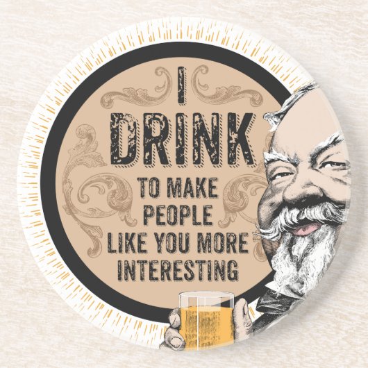 Ich trinke (um dich interessanter zu machen) getränkeuntersetzer (Vorne)