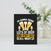 Ich trinke viel Bier Postkarte (Stehend Vorderseite)