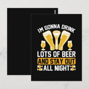 Ich trinke viel Bier Postkarte