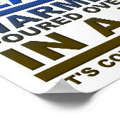 Ich trinke Wasser-Funny-Poster Poster (Ecke)