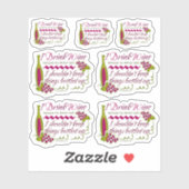 Ich trinke Wein Funny Zitat Set Contour Cut Aufkleber (Blatt)