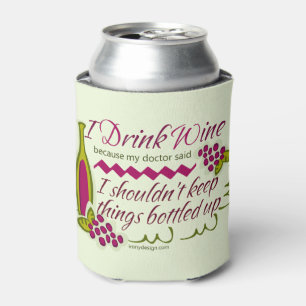 Ich trinke Wein-lustiges Zitat Dosenkühler