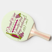 Ich trinke Wein-lustiges Zitat Tischtennis Schläger (Seitenansicht)