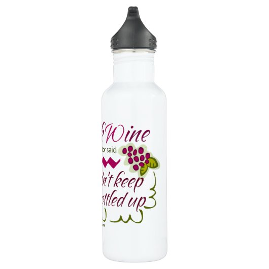 Ich trinke Wein-lustiges Zitat Trinkflasche (Rechts)