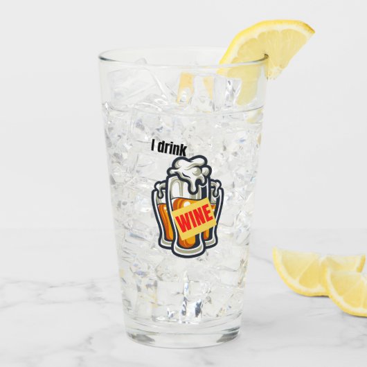 Ich trinke Wein.w Glas (Rückseite Ice)