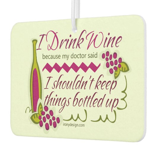 Ich trinke Wein-Zitat Autolufterfrischer (Links)