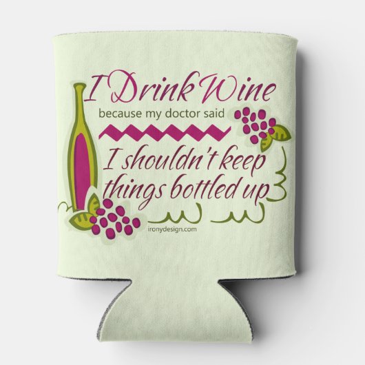 Ich trinke Wein-Zitat Dosenkühler (Rückseite)