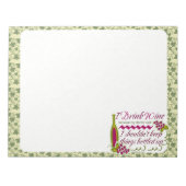 Ich trinke Wein-Zitat Notizblock (Vorderseite)