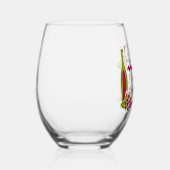 Ich trinke Wein-Zitat Weinglas Ohne Stiel (Rechts)