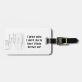 ICH TRINKE WEINSPIELTAG GEPÄCKANHÄNGER (Vorderseite horizontal)