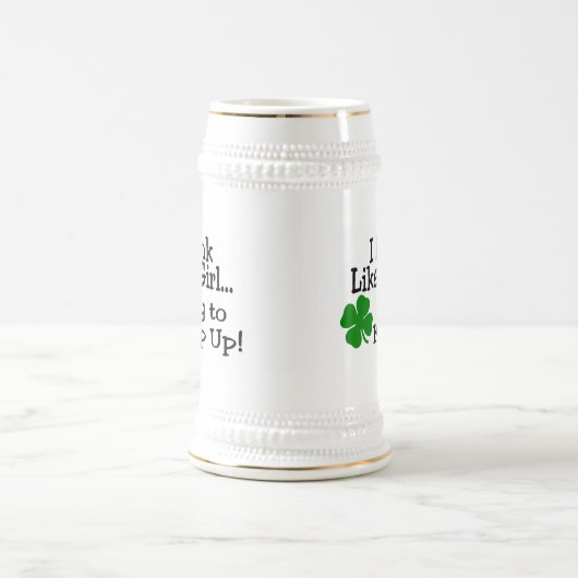 Ich trinke wie ein Mädchen-Versuch, um Bierglas (Mittel)