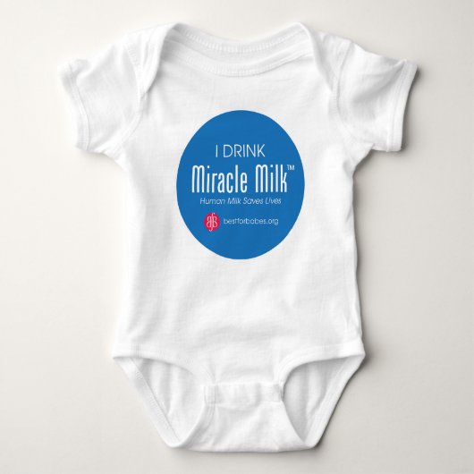 "Ich trinke Wunder-Milch " Baby Strampler (Vorderseite)