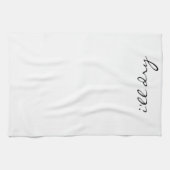 Ich TROCKNE Geschirrtuch - Typografie (Horizontal)