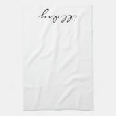 Ich TROCKNE Geschirrtuch - Typografie (Vertikal)