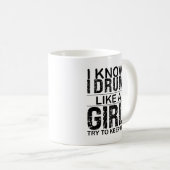 Ich trommel wie ein Mädchen versuche, Trommelspiel Kaffeetasse (VorderseiteRechts)