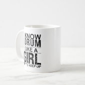 Ich trommel wie ein Mädchen versuche, Trommelspiel Kaffeetasse (Vorderseite Links)