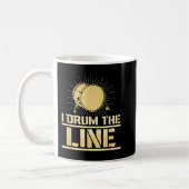 Ich trommle den Line Funny Drumline Band Musiker Kaffeetasse (Links)